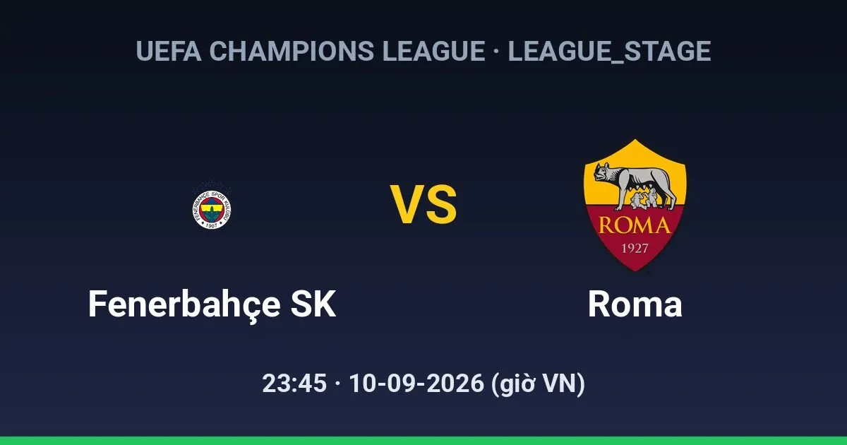 Fenerbahçe SK vs AS Roma